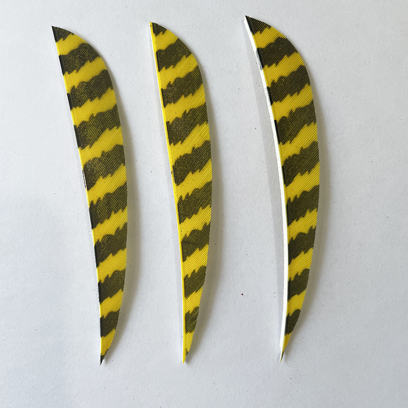 Arrow Feathers 3" 4" 5" Parabolic Barred Feathers RW (50 Pack)-CHN Archery