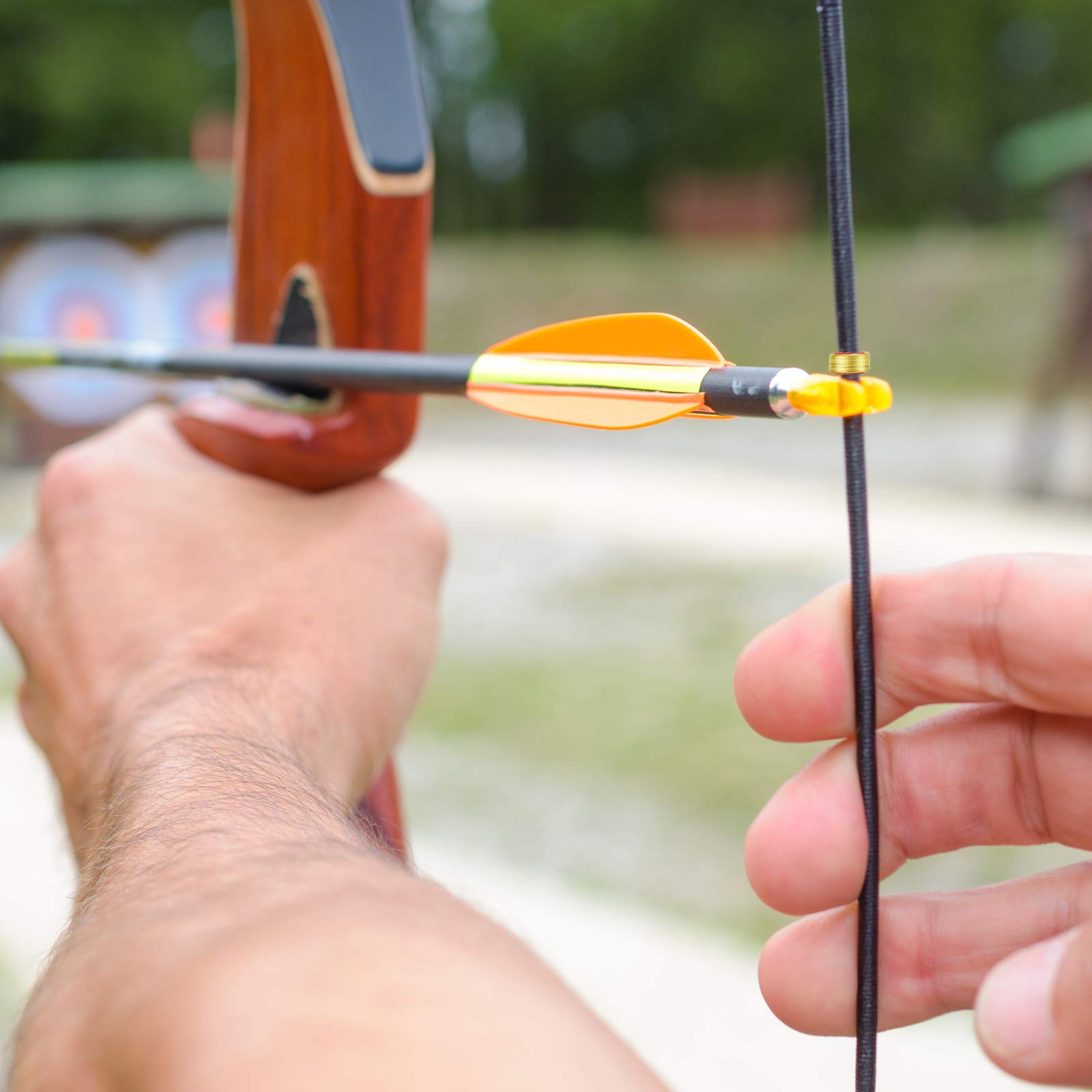 Clamp On Nocking Points Brass Red/Black Liner Archery (50 Pack)CHN Archery