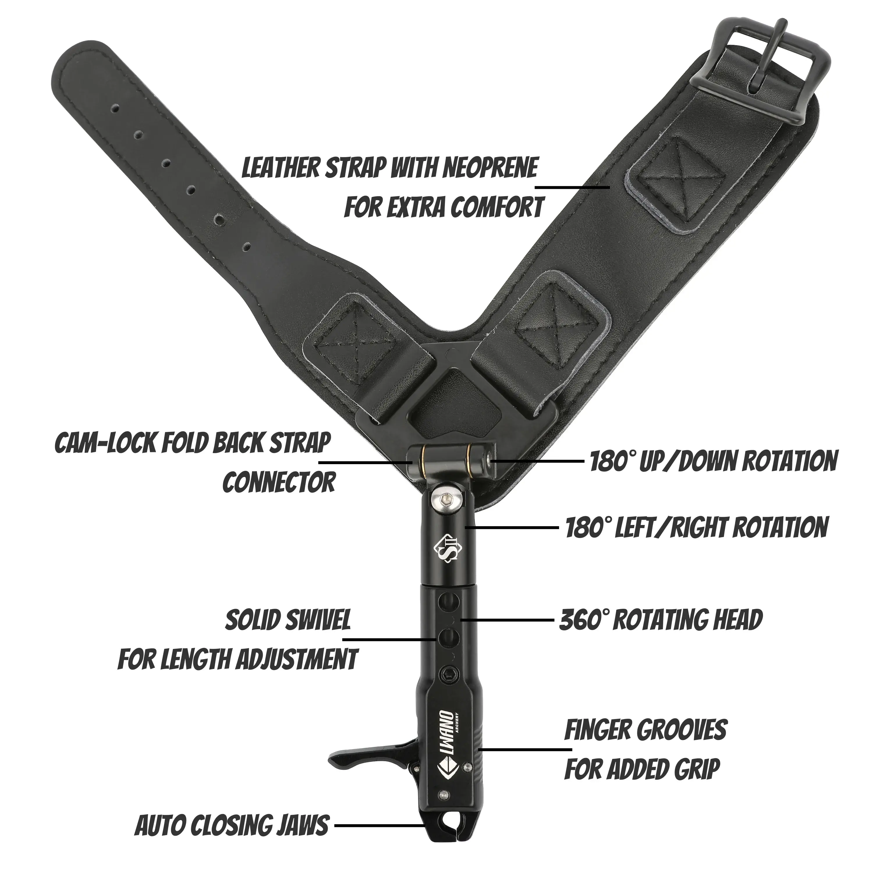 LWANO S2 Index Finger Release Archery Wrist Strap Release-CHN Archery