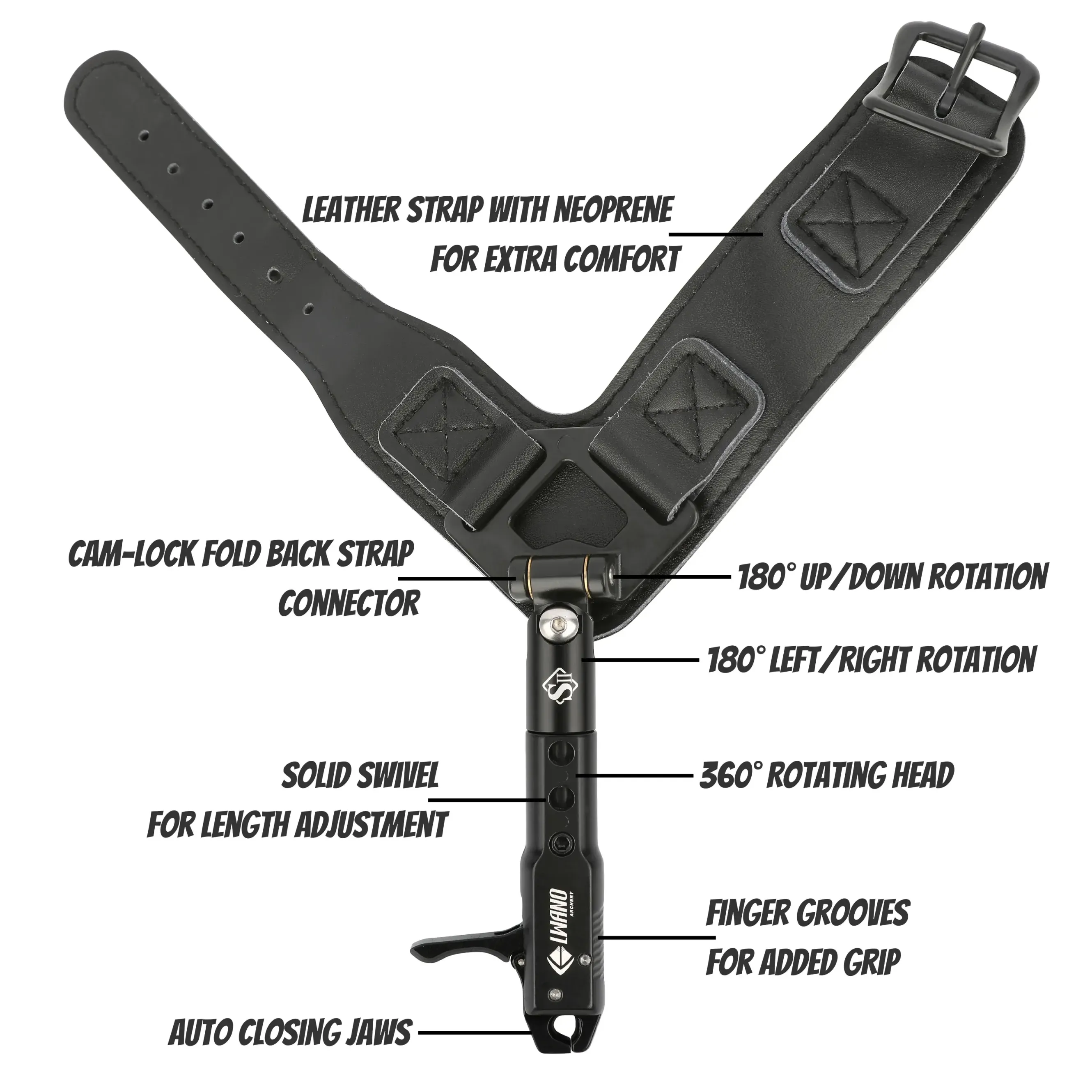 LWANO S2 Index Finger Release Archery Wrist Strap ReleaseCHN Archery