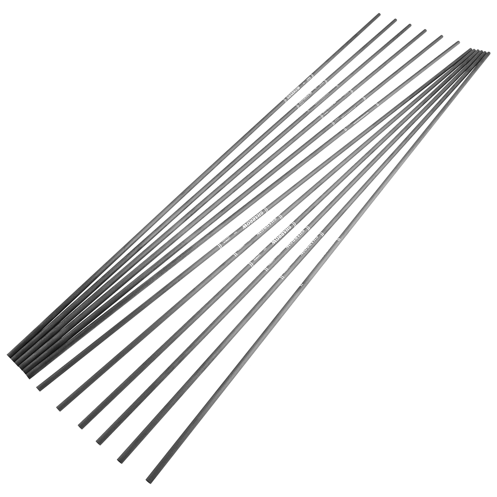 SHARROW 32" Pure Carbon Arrow Shafts .166" Spine 500-1200 (12 Pack)-CHN Archery