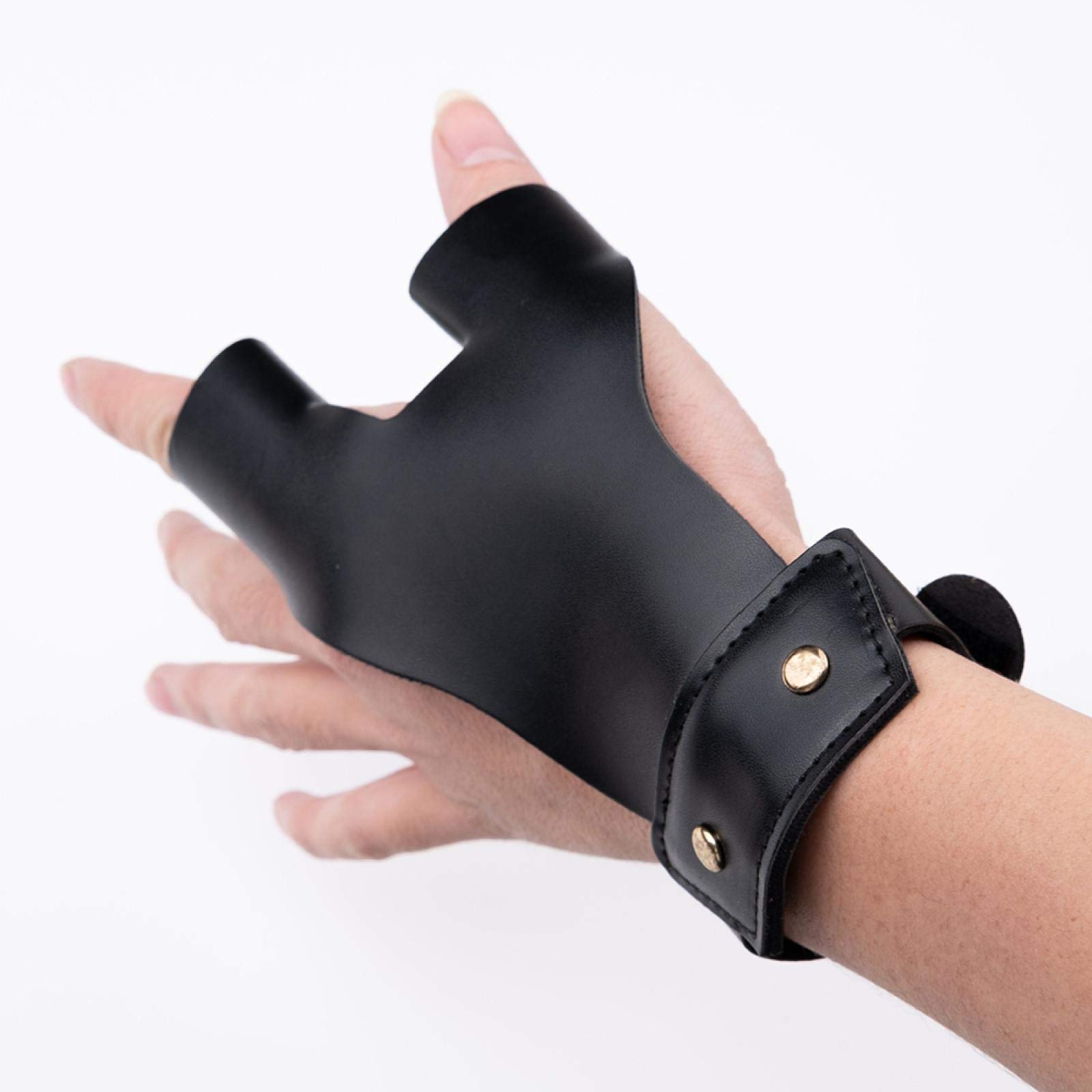 Archery Finger Tab Tiger Mouth 2-Finger Hand Guard for Bow Shooting-CHN Archery