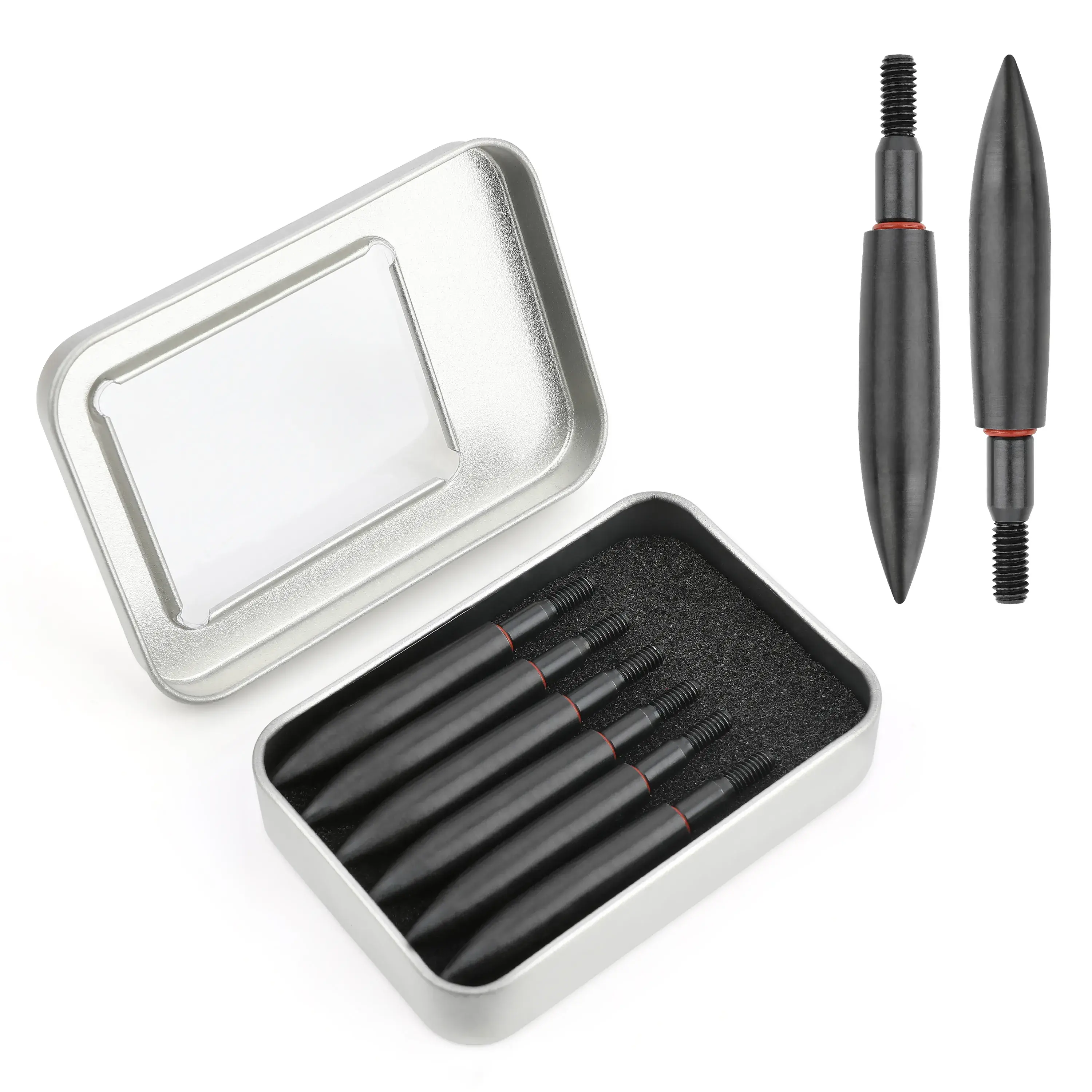 Archery Screw-In Bullet Points 100-350 Grain Stainless Steel (12 Pack)-CHN Archery