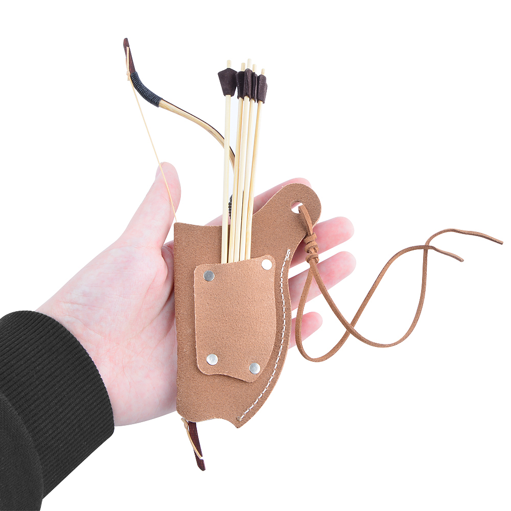 Handmade Sheepskin Miniature Bow and Arrow Set Archery Gifts-CHN Archery
