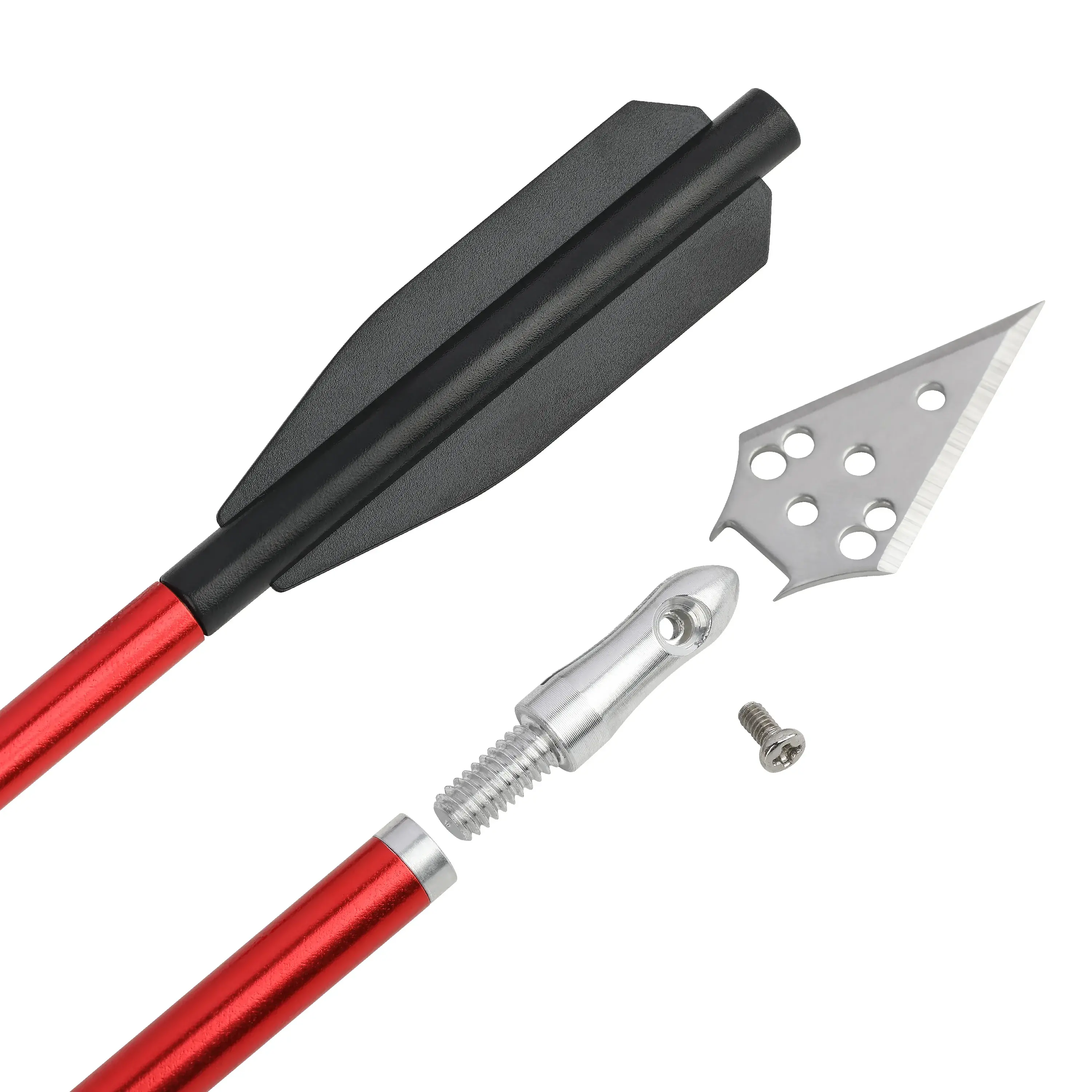 SHARROW 6.8" Aluminum Crossbow Bolts with Broadheads (12 Pack)-CHN Archery