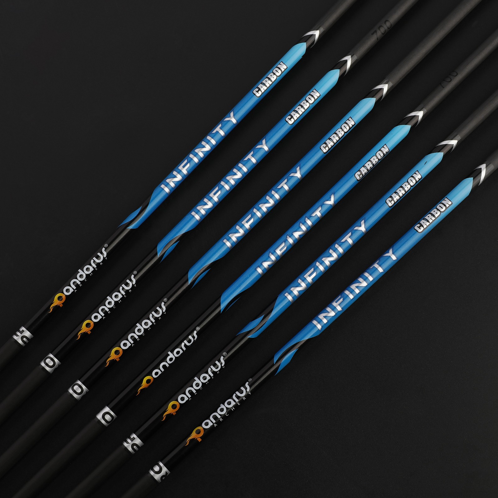 PANDARUS INFINITY Pure Carbon 4.2 mm Target Arrows ± .003" (12 Pack)-CHN Archery