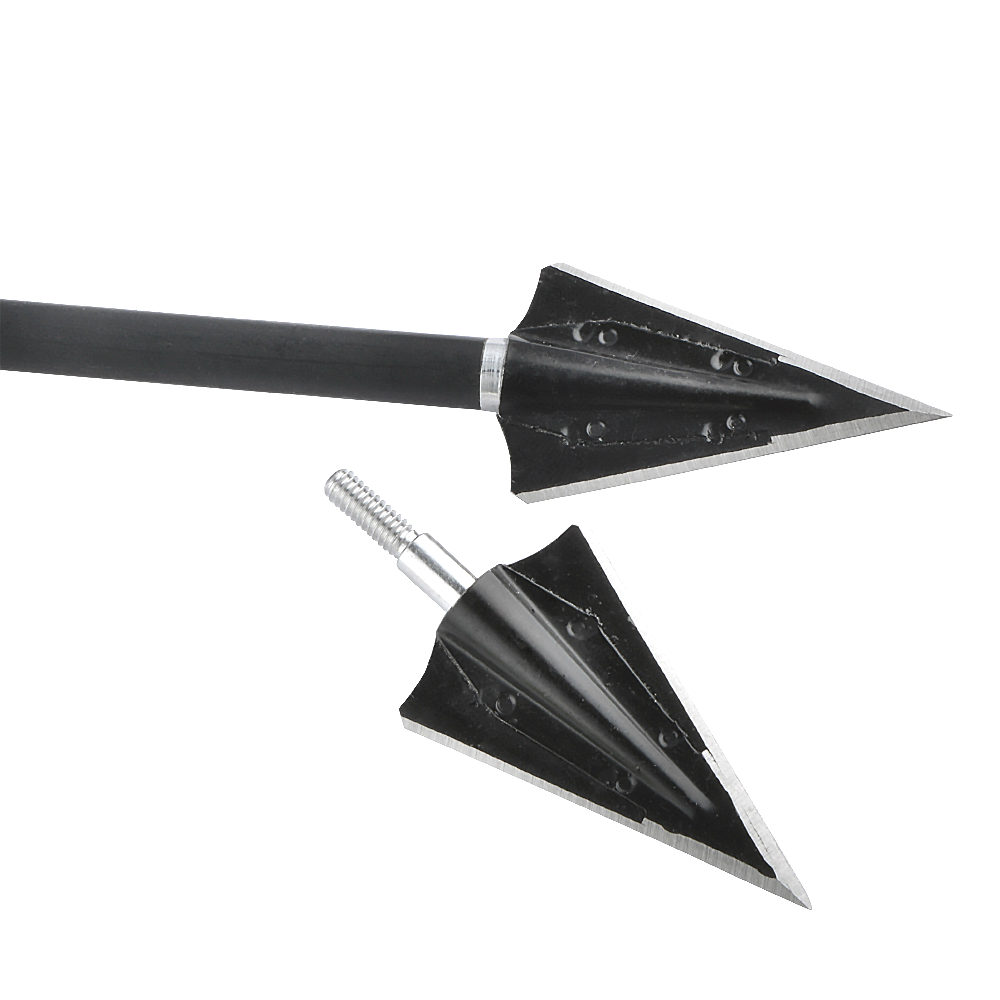125 Grain 2-Blade Broadheads Traditional Screw-In Broadheads (5 Pack)-CHN Archery