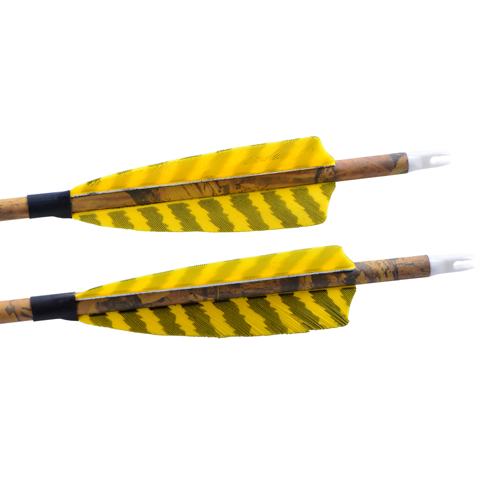 SHARROW 30" Hunting Arrows Feather Fletched Arrows 500 Spine (12 Pack)-CHN Archery