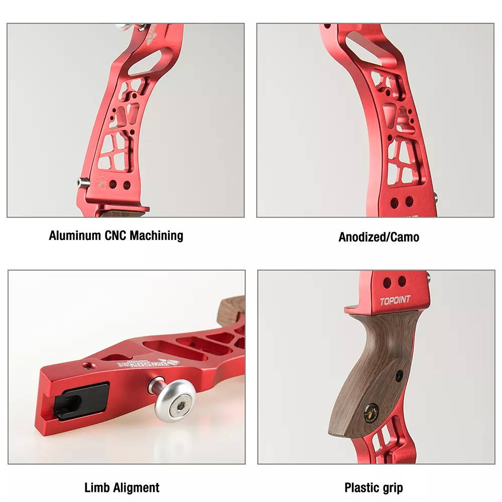 TOPOINT UNISON 21" 23" 25" ILF Recurve Riser RH LH-CHN Archery