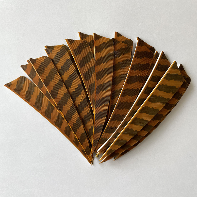 Arrows Barred Feathers Fletchings 3" 4" 5" Shield Cut RW (50 Pack)-CHN Archery