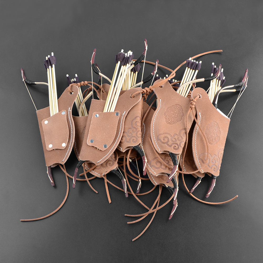 Handmade Sheepskin Miniature Bow and Arrow Set Archery Gifts-CHN Archery