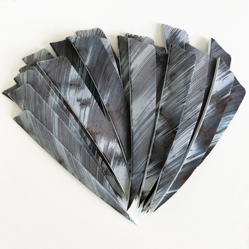 Arrow Feather Fletchings 3" 4" 5" Shield Cut Fire Camo RW (50 Pack)-CHN Archery