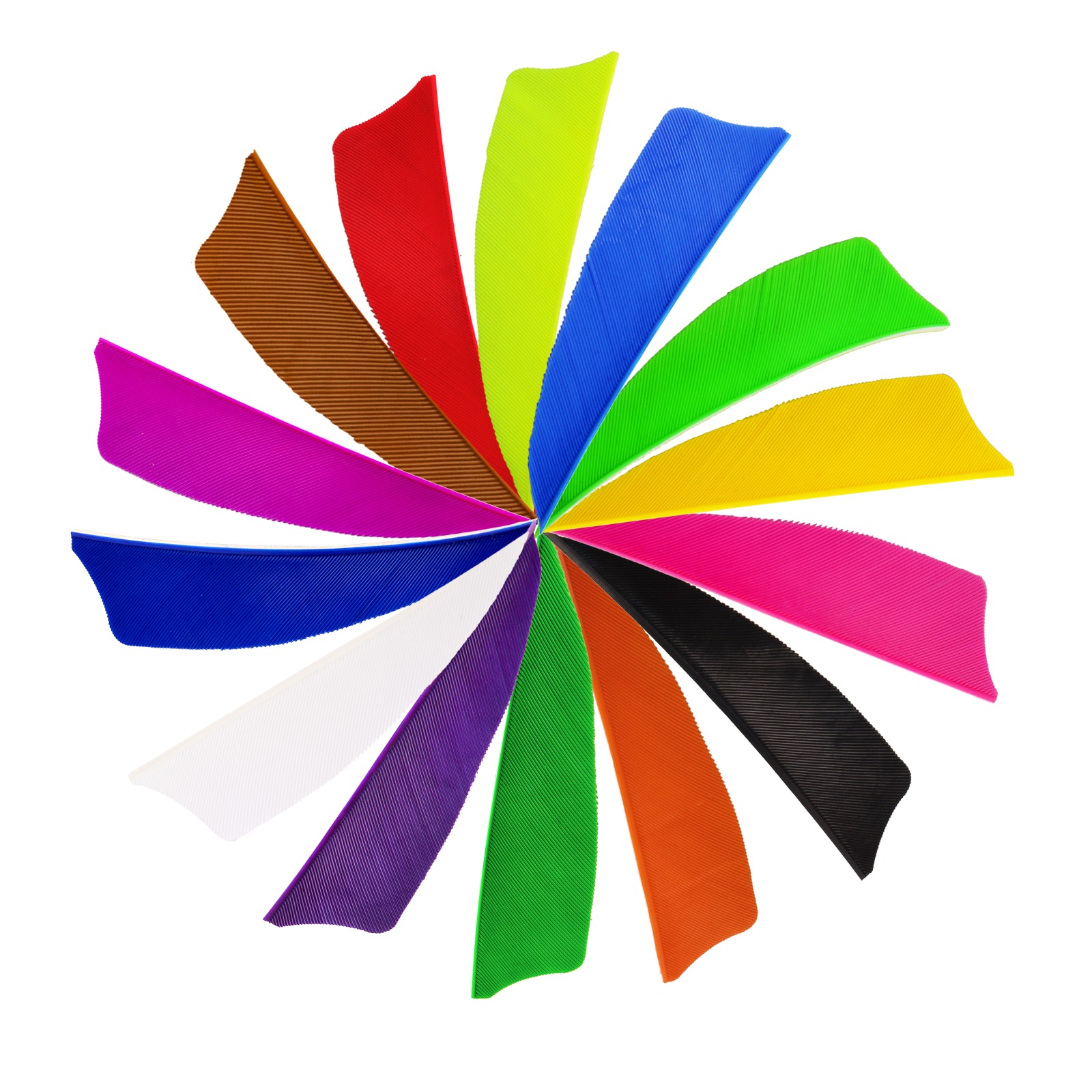 Arrow Fletchings Feathers 3" 4" 5" Shield Cut Solid Color LW (50 Pack)-CHN Archery