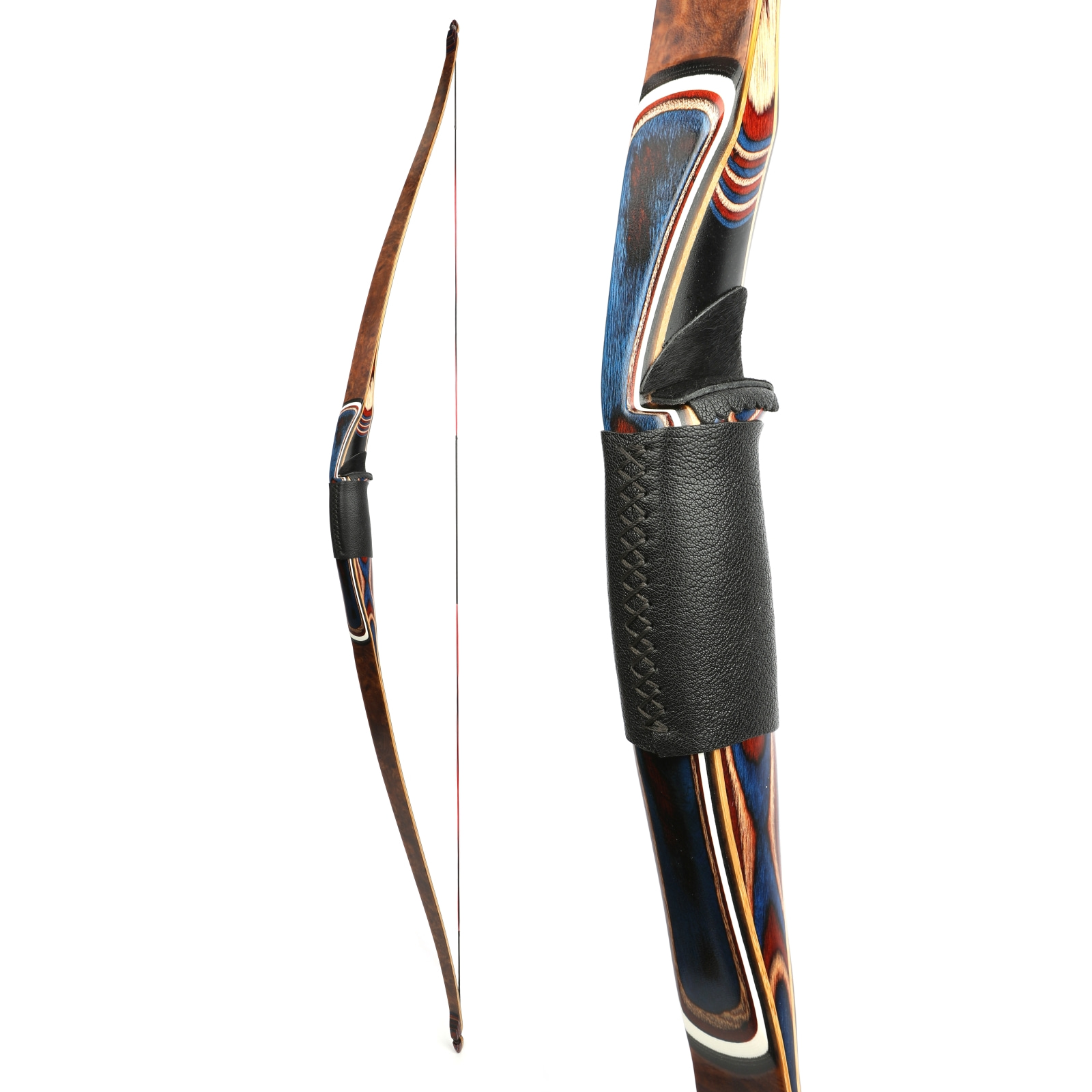 Handmade 60" Traditional Takedown Hybrid Longbow 20-55 lbs-CHN Archery