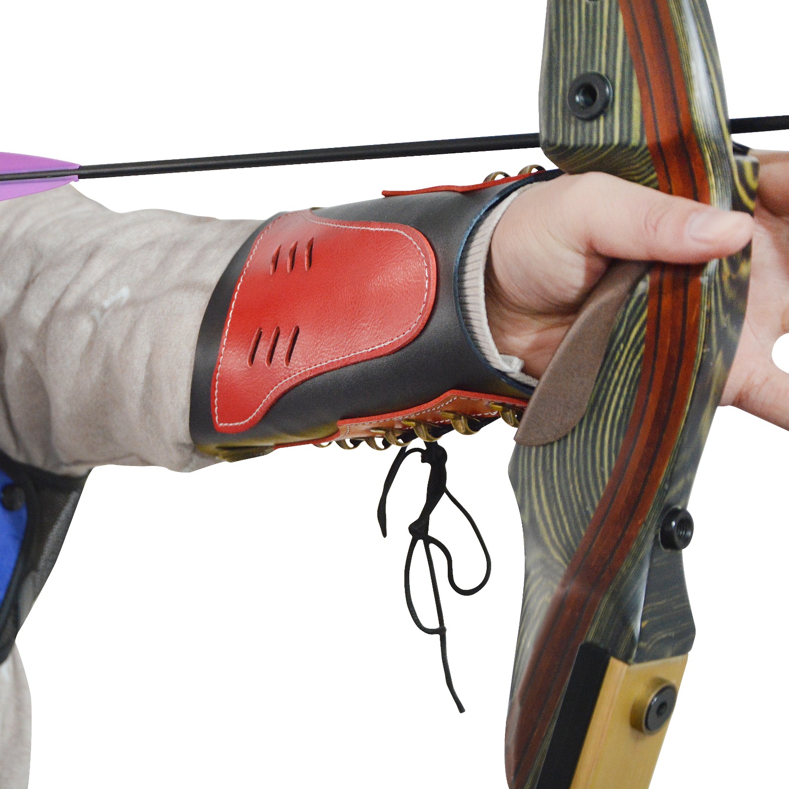 Archery Arm Guard Traditional Medieval Style Leather Arm Protector-CHN Archery