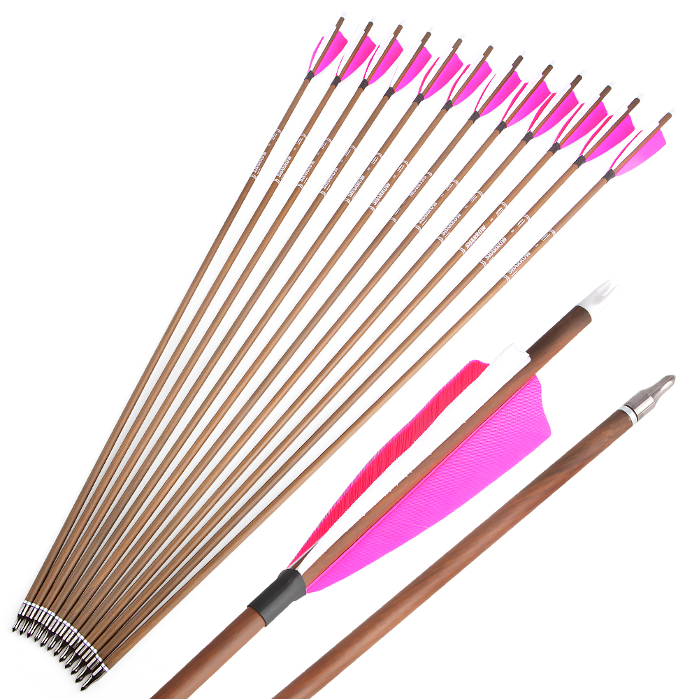 SHARROW Traditional Carbon Arrows Spine 340/400/500/600 (12 Pack)-CHN Archery