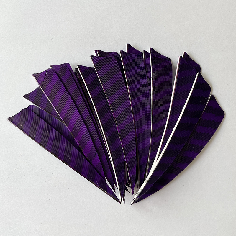Arrows Barred Feathers Fletchings 3" 4" 5" Shield Cut RW (50 Pack)-CHN Archery
