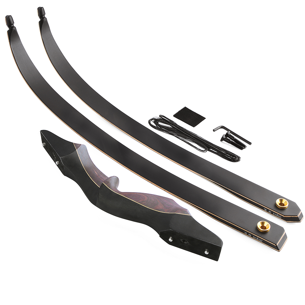 AMEYXGS 60" Wooden Takedown Recurve Bow 25-60# @28"