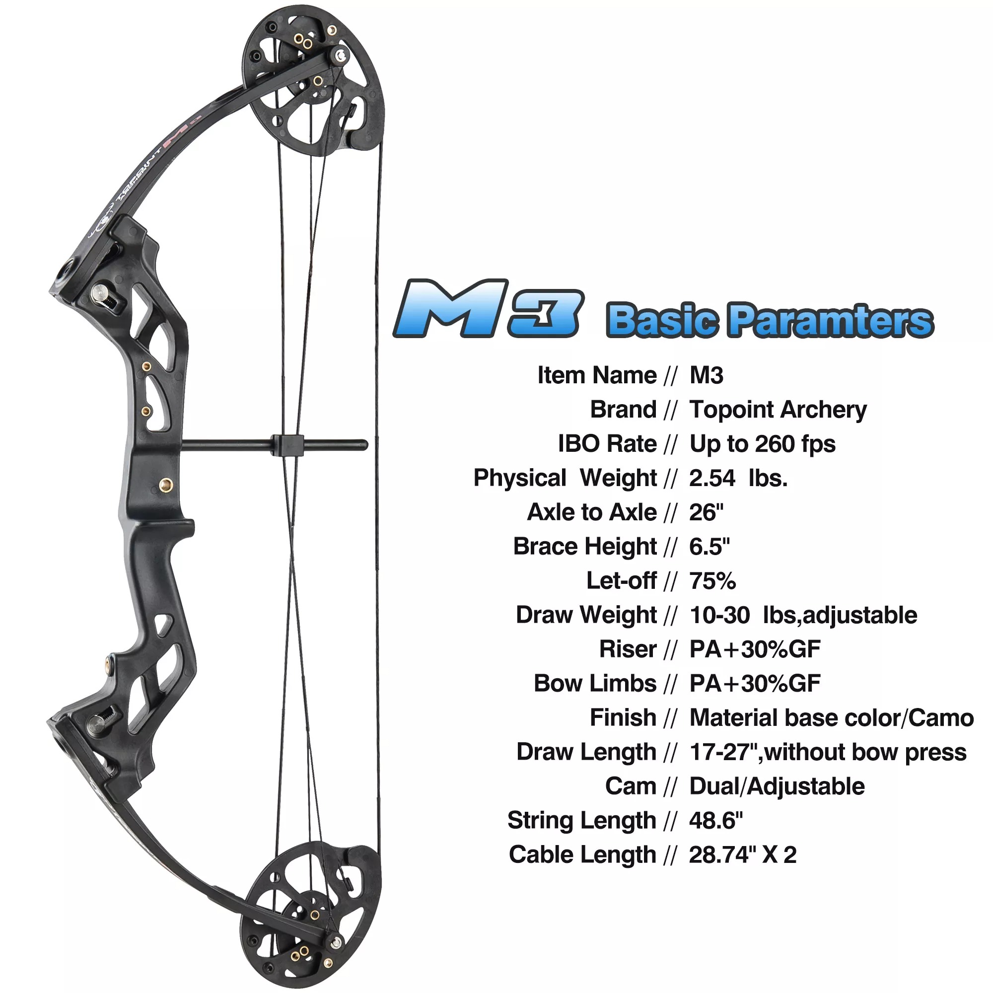 Topoint M3 Compound Bow Package