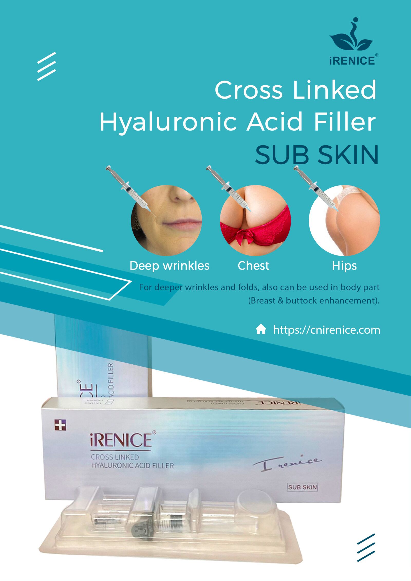 iRenice subskin hyaluronic acid dermal filler increase butt size,big boobs-iRENICE