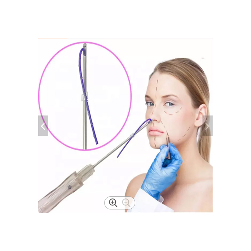 Non surgical face lifting pdo cog threads with blunt needle cannula