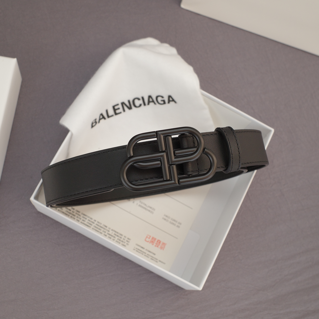 BA Women Dumb Black Buckle Leather belt