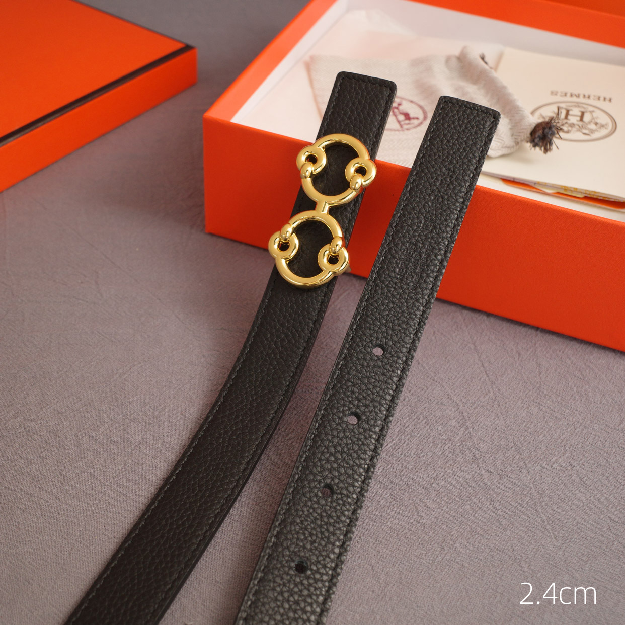 Hermes Women Fashion double buckle Belt