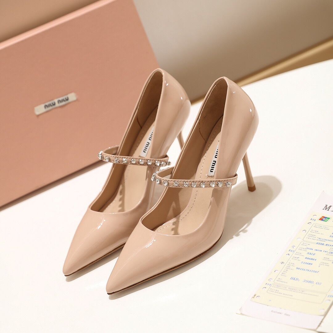 MiuMiu Women Fashion Pointed Toe Stiletto