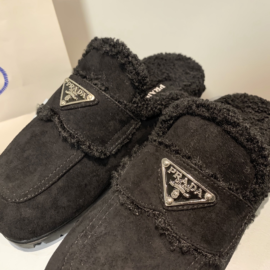 Prada winter new wool slippers 