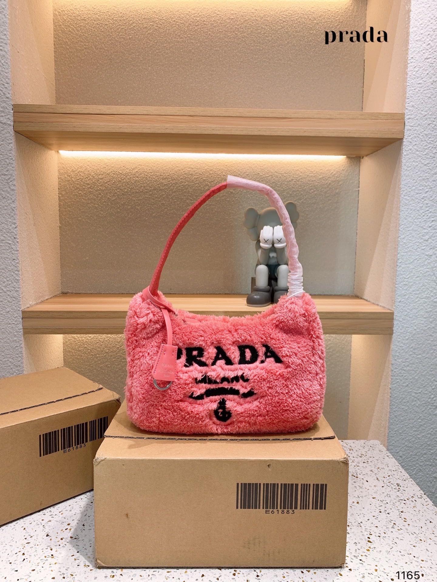 Prada Hobo Handbags Underarm Bags Velvet