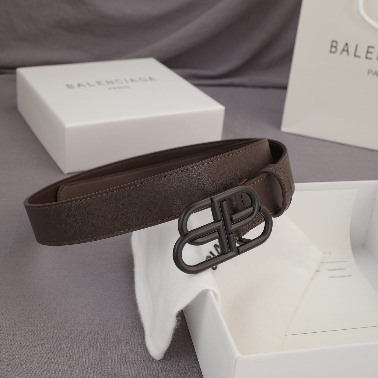 BA Women Dumb Black Buckle Leather belt