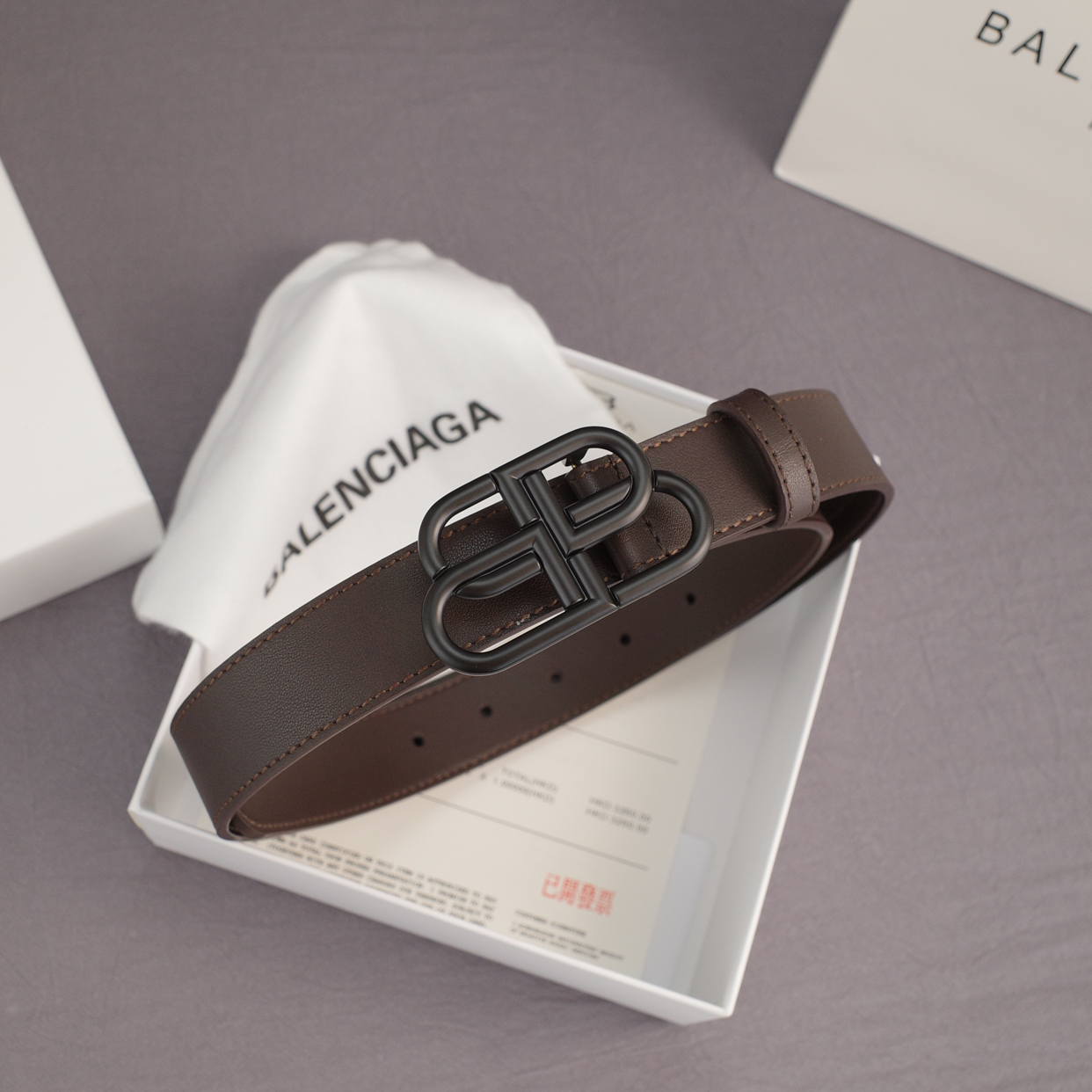 BA Women Dumb Black Buckle Leather belt