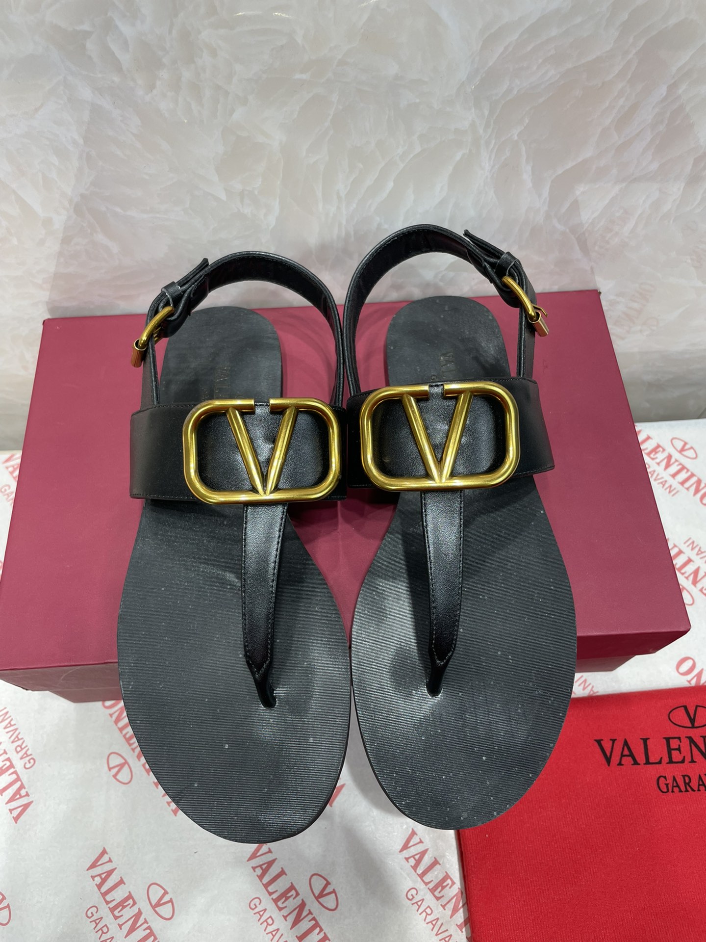 Valentino clip-on sandals with straps