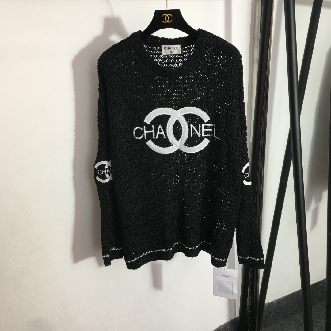 Chanel hollow out long sleeve sweater