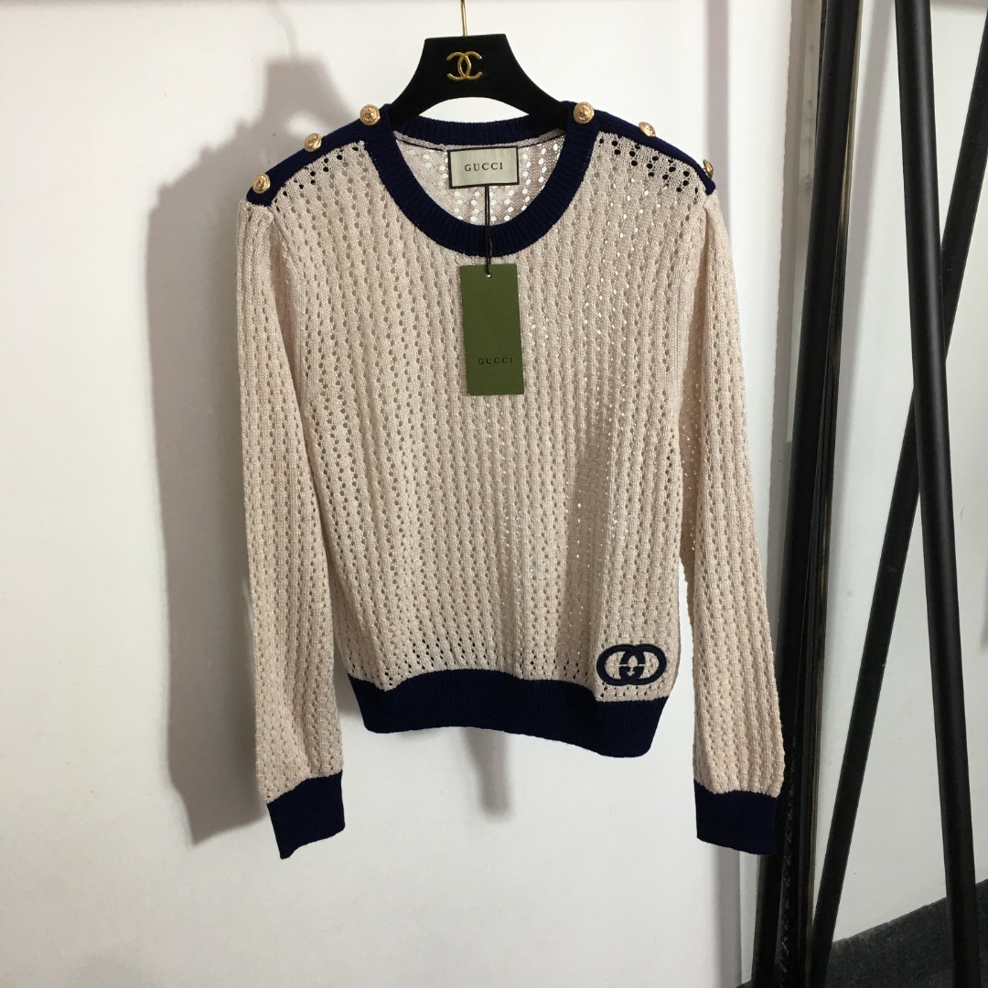 Gucci hollow out knitted sweater 