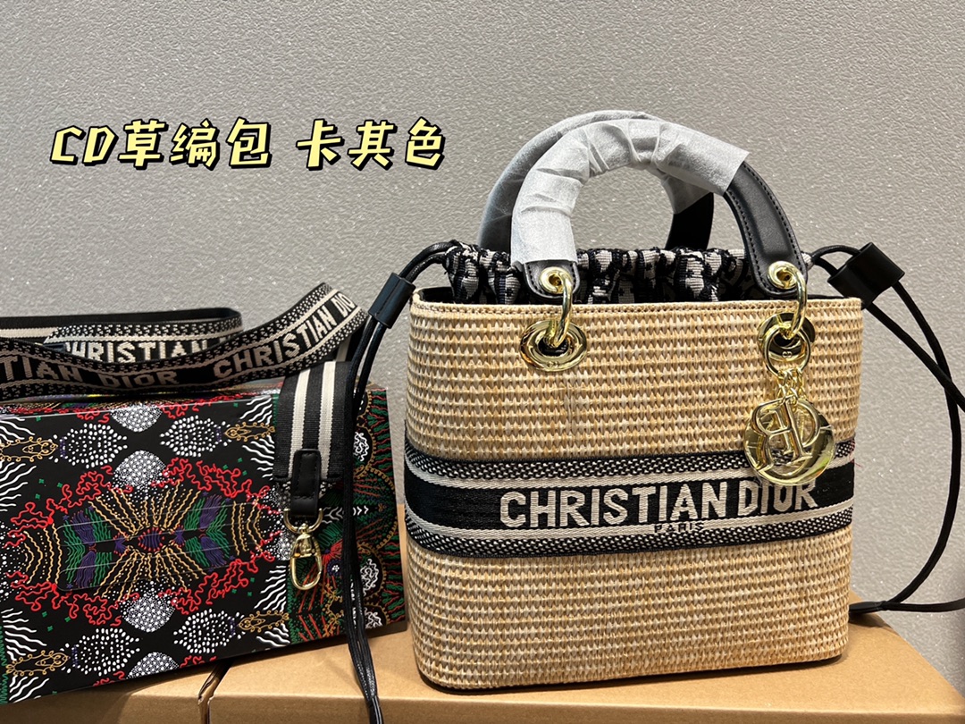 Dior Basket Weave Handbags