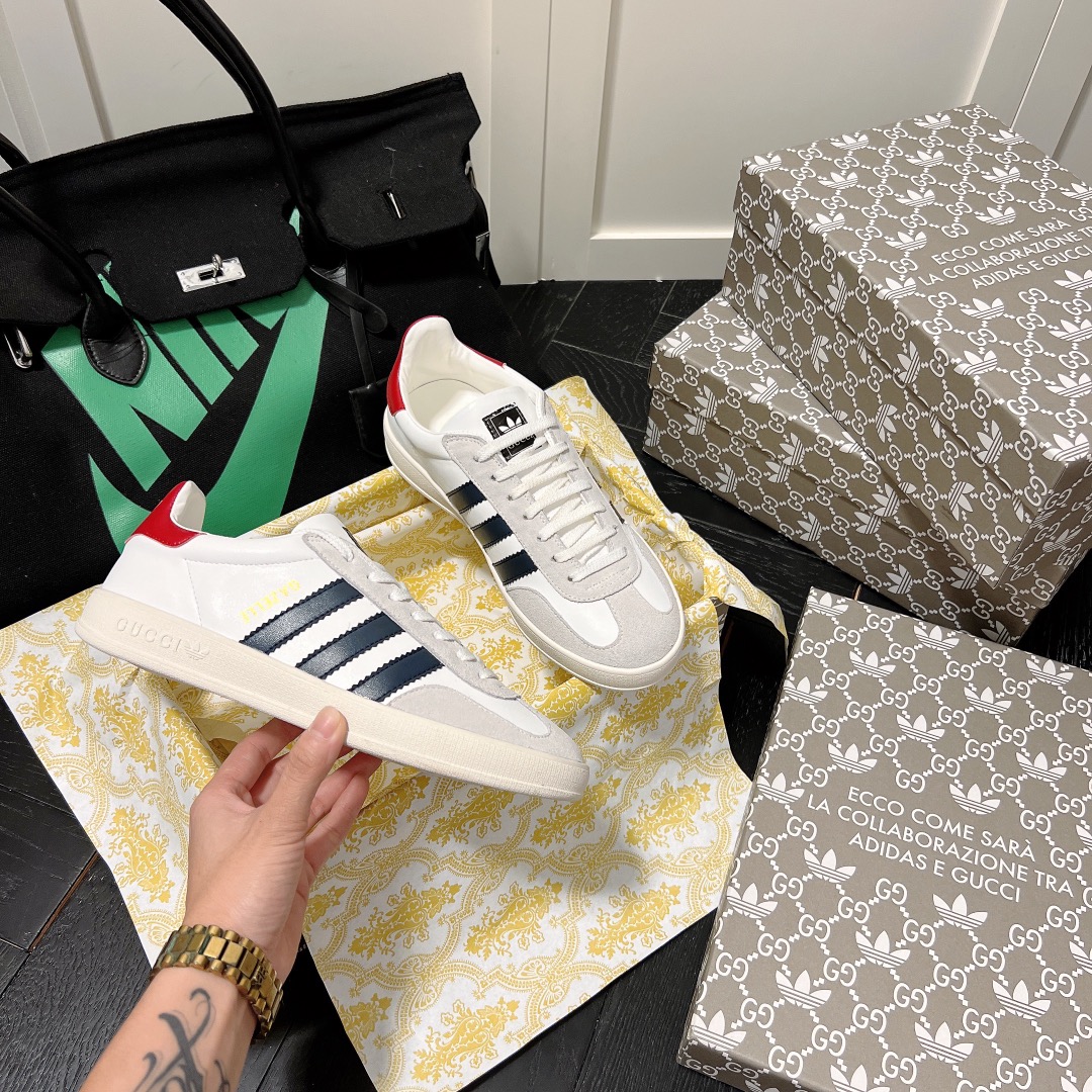 Adidas x Gucci Co-brand Gazelle casual shoes 