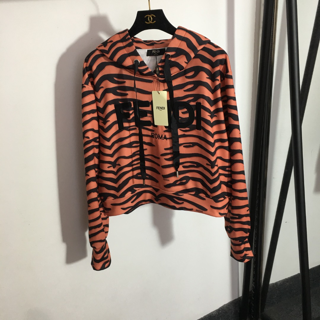 Fendi tiger print hoodie