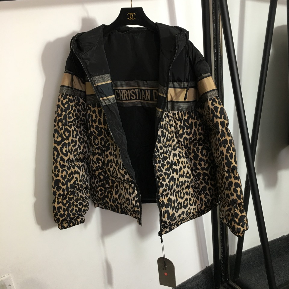 Dior Leopard print double-sided cotton jacket