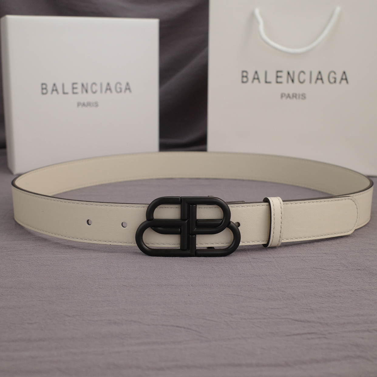 BA Women Dumb Black Buckle Leather belt