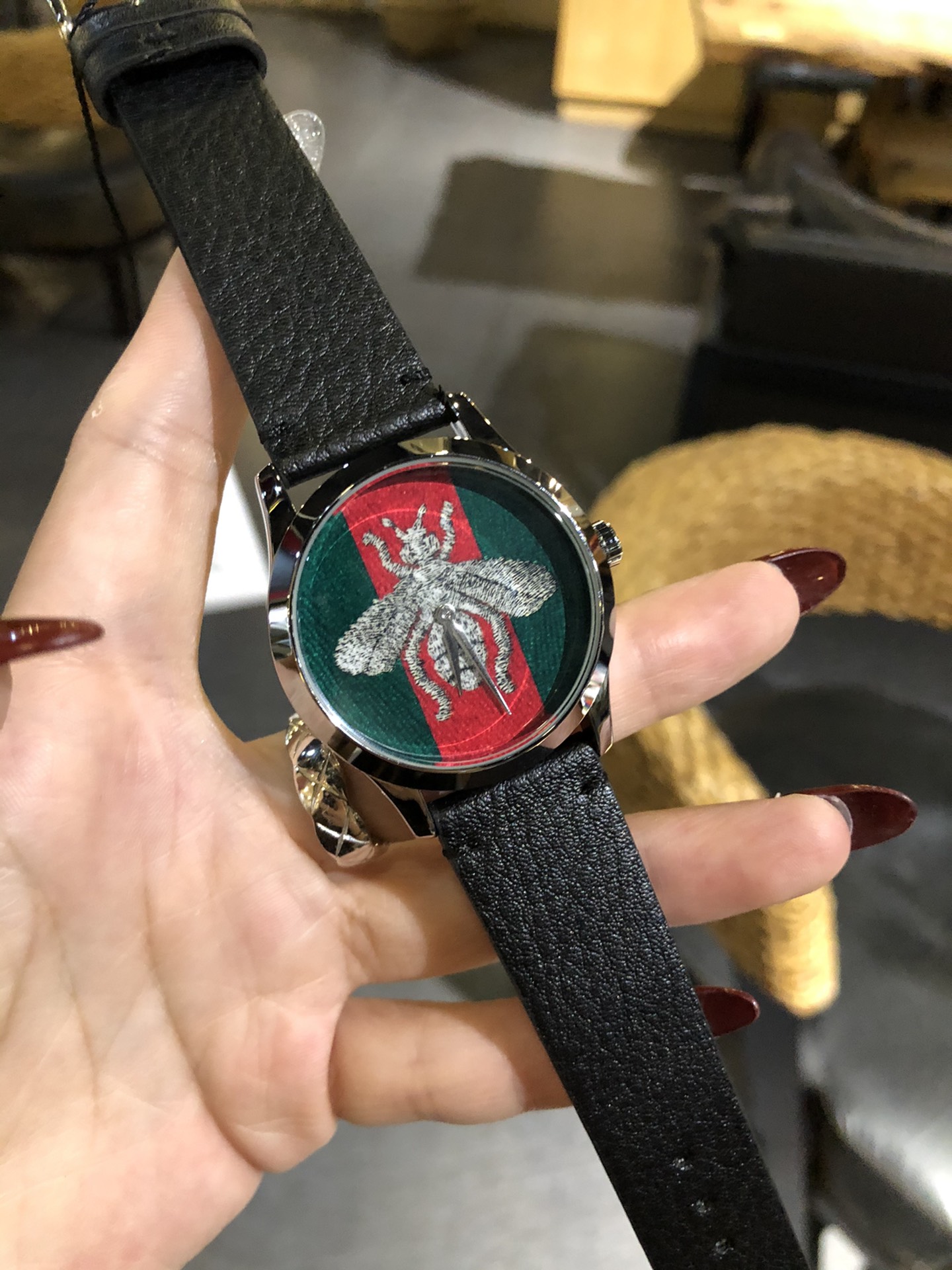 Gucci Women Watch Leather Vintage Watchband