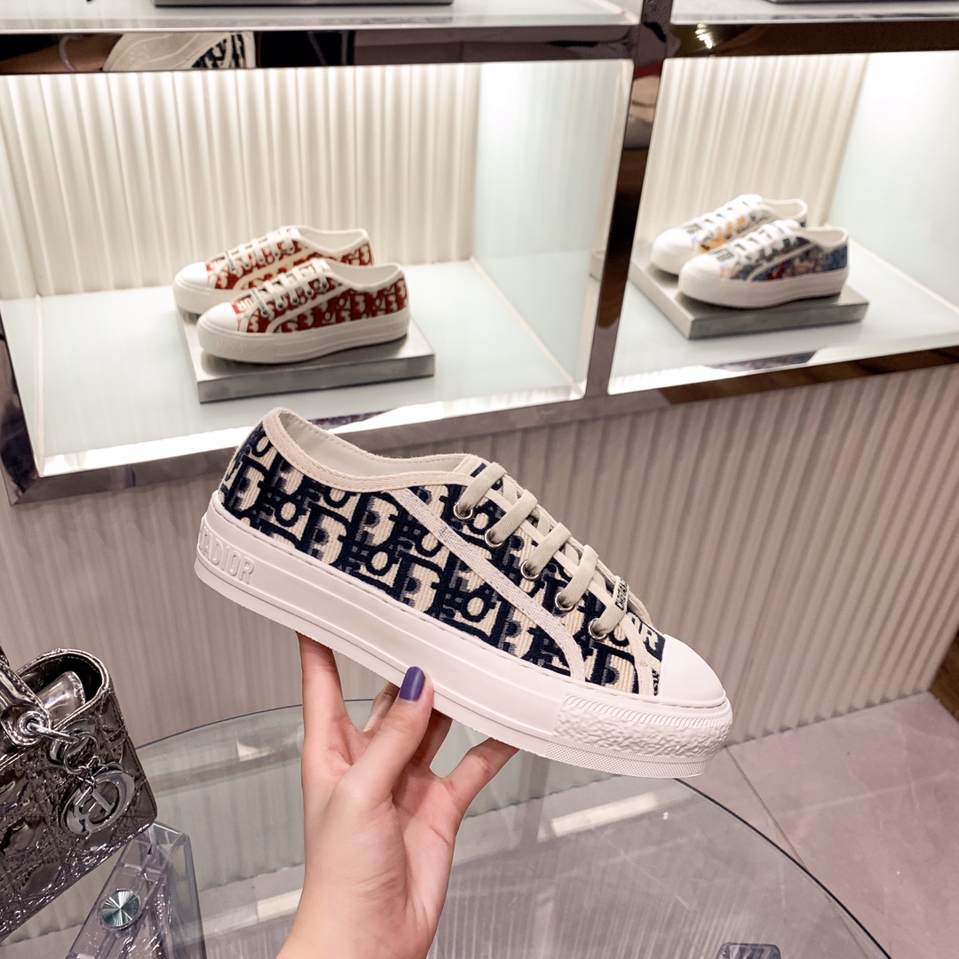 Dior Trend Fashion Classic Comfy Canvas Flat Shoes