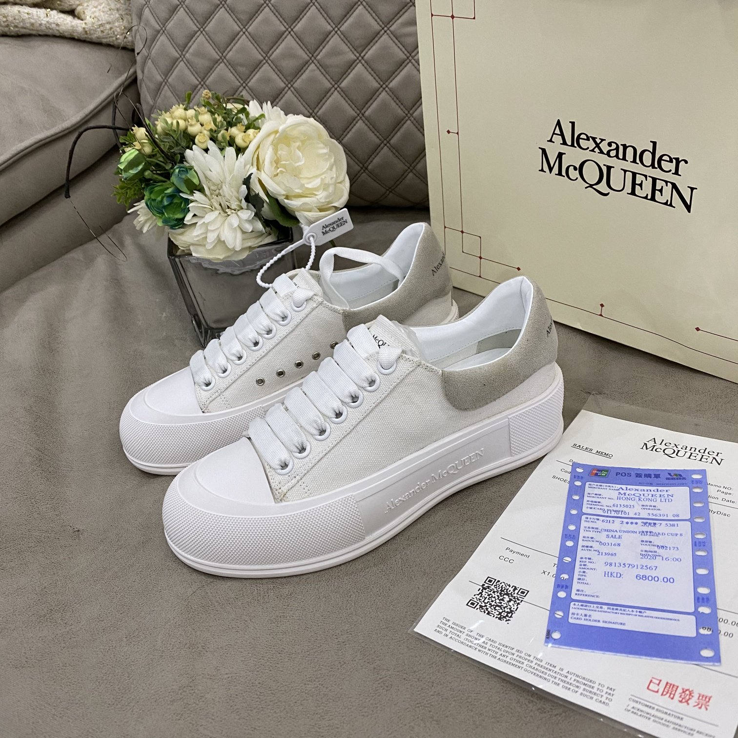 Alexander McQueen Fashion All-match White Shoes