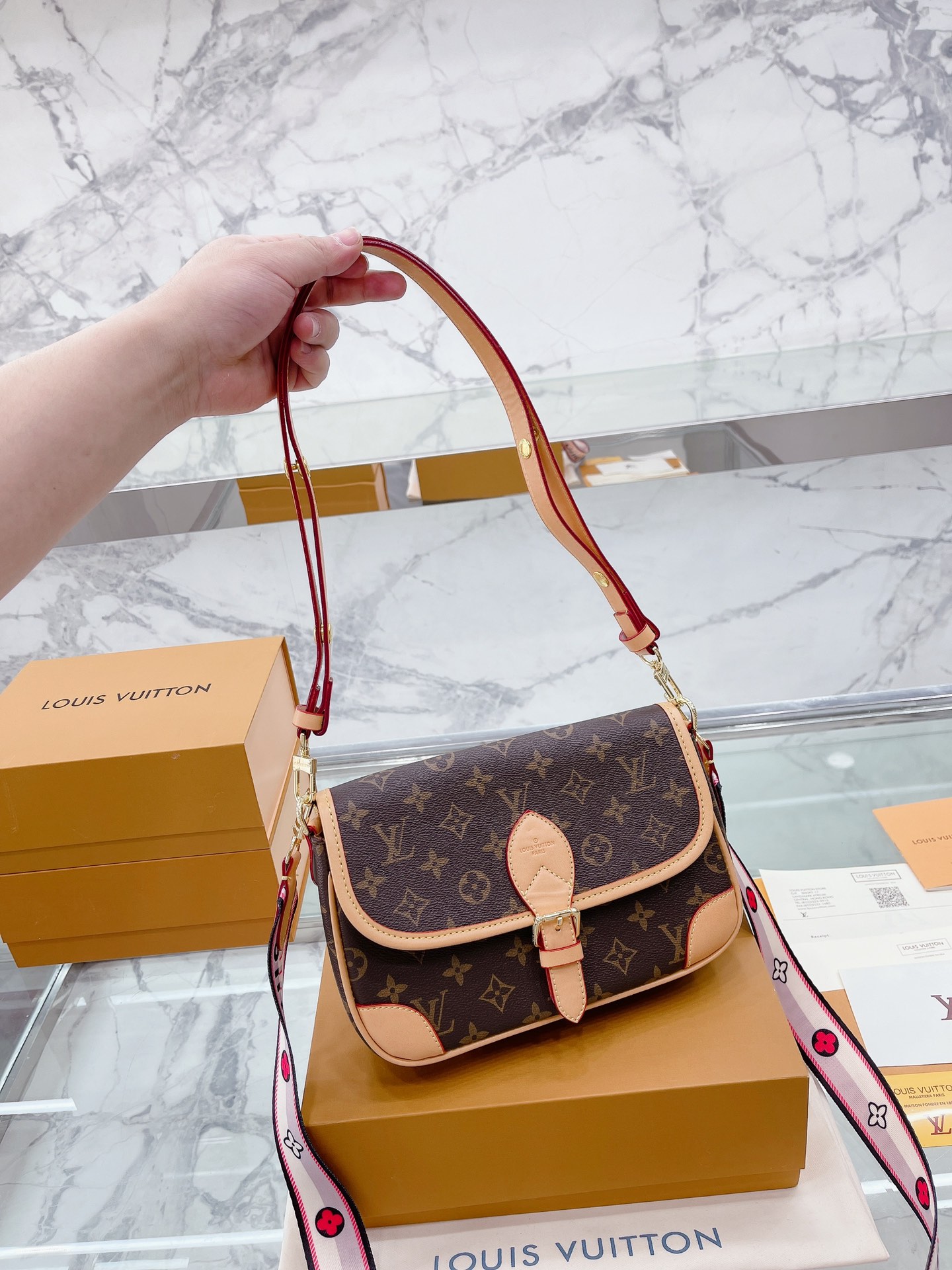 LV Louis Vuitton Handbags Saddlebag
