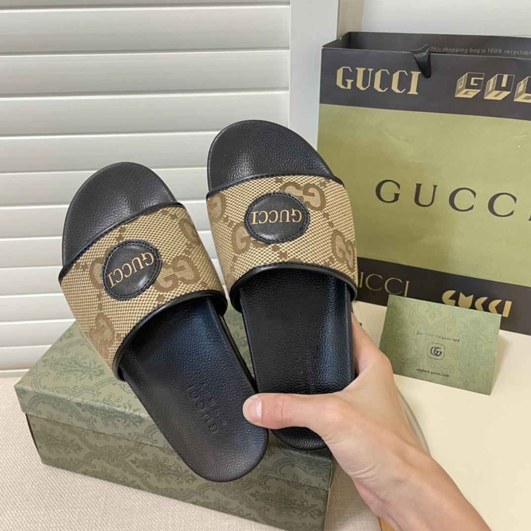 Gucci couple thick sole sandals 