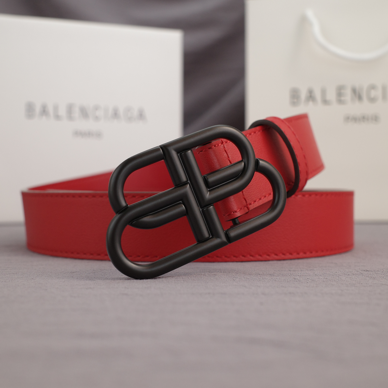 BA Women Dumb Black Buckle Leather belt