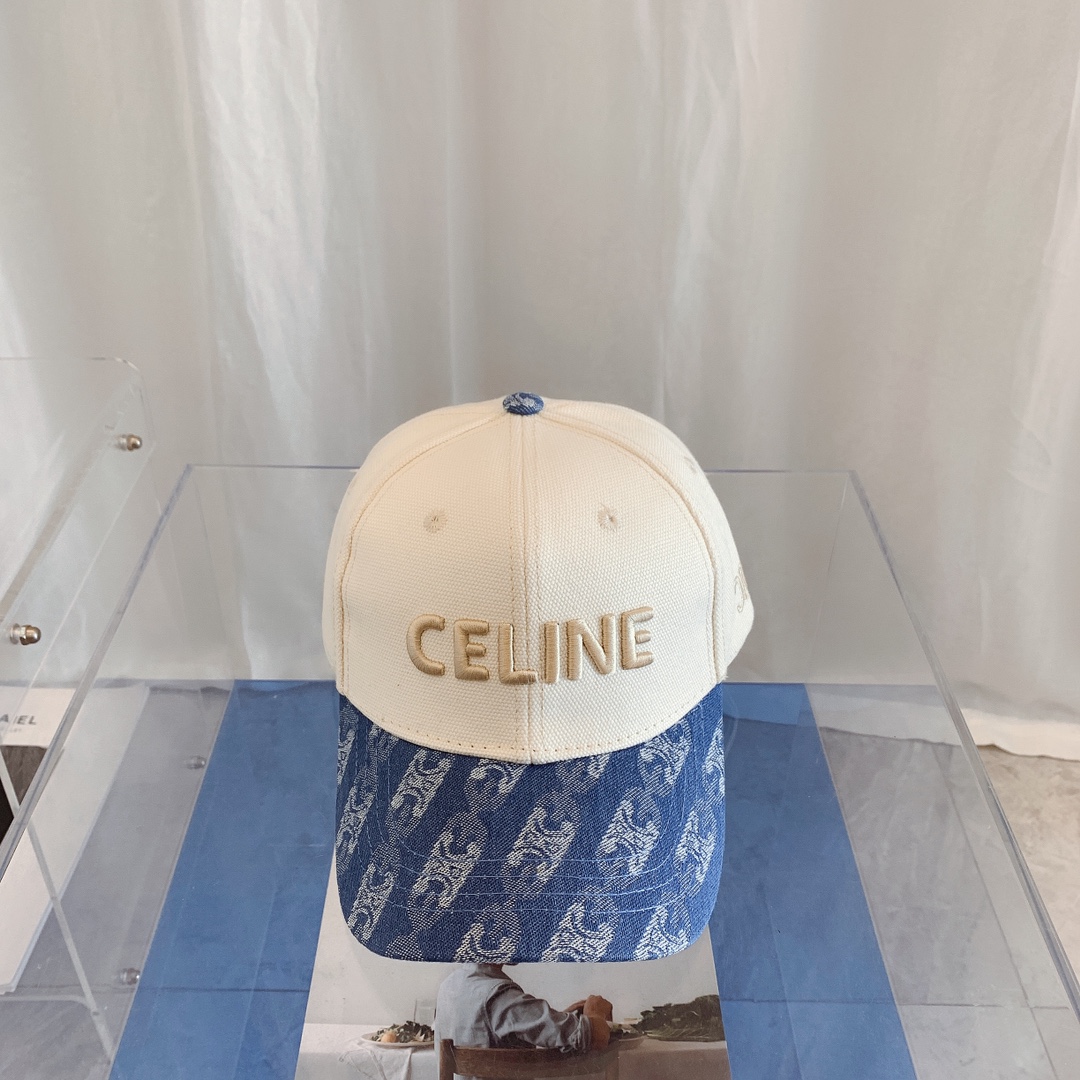 Celine letter LOGO embroidered baseball cap （unisex）