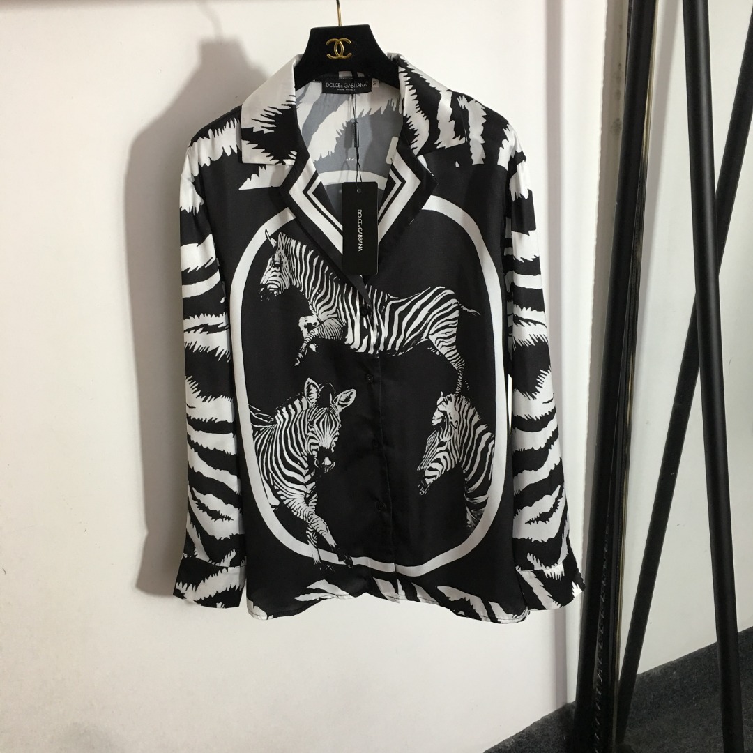 Dolce & Gabbana zebra print shirt
