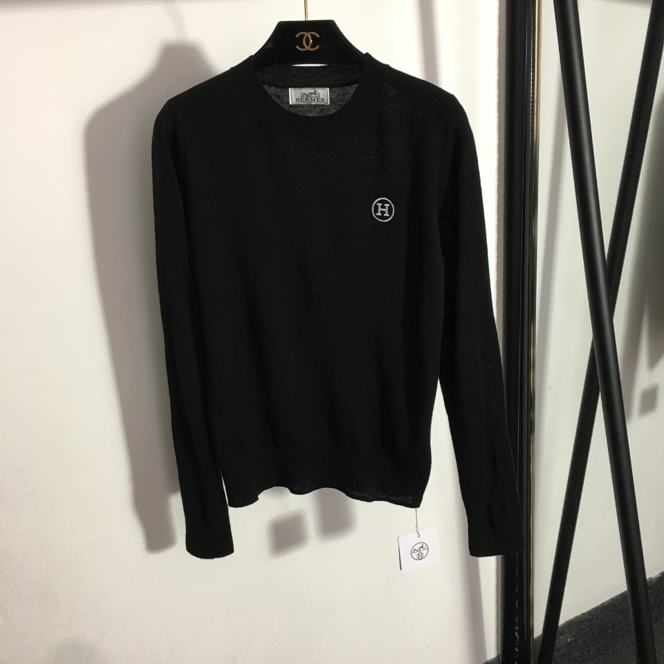 Hermes wool knitted pullover sweater