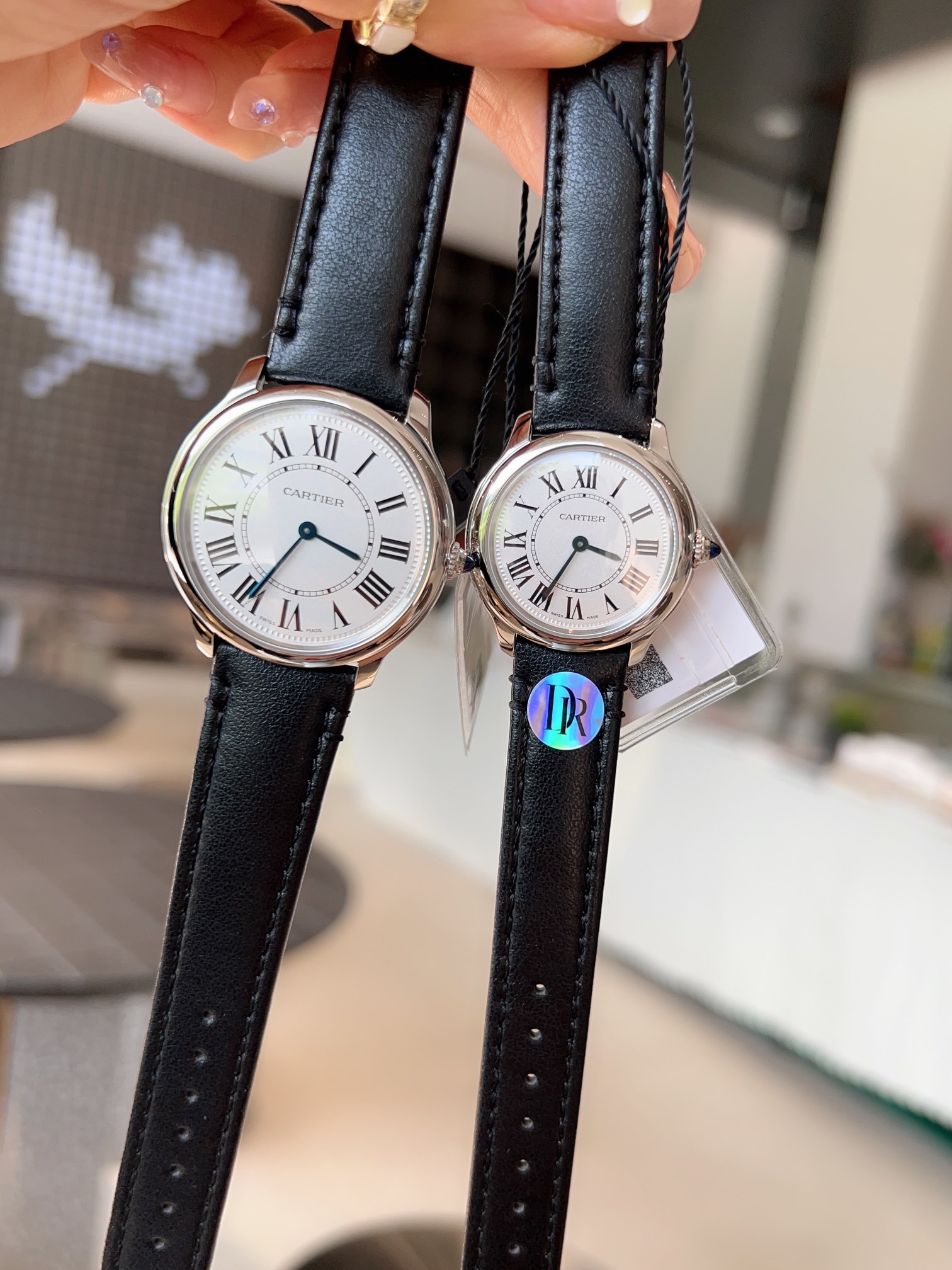 Cartier Ronde Must Quartz Wrist Watch Silver Sandblasted Dial